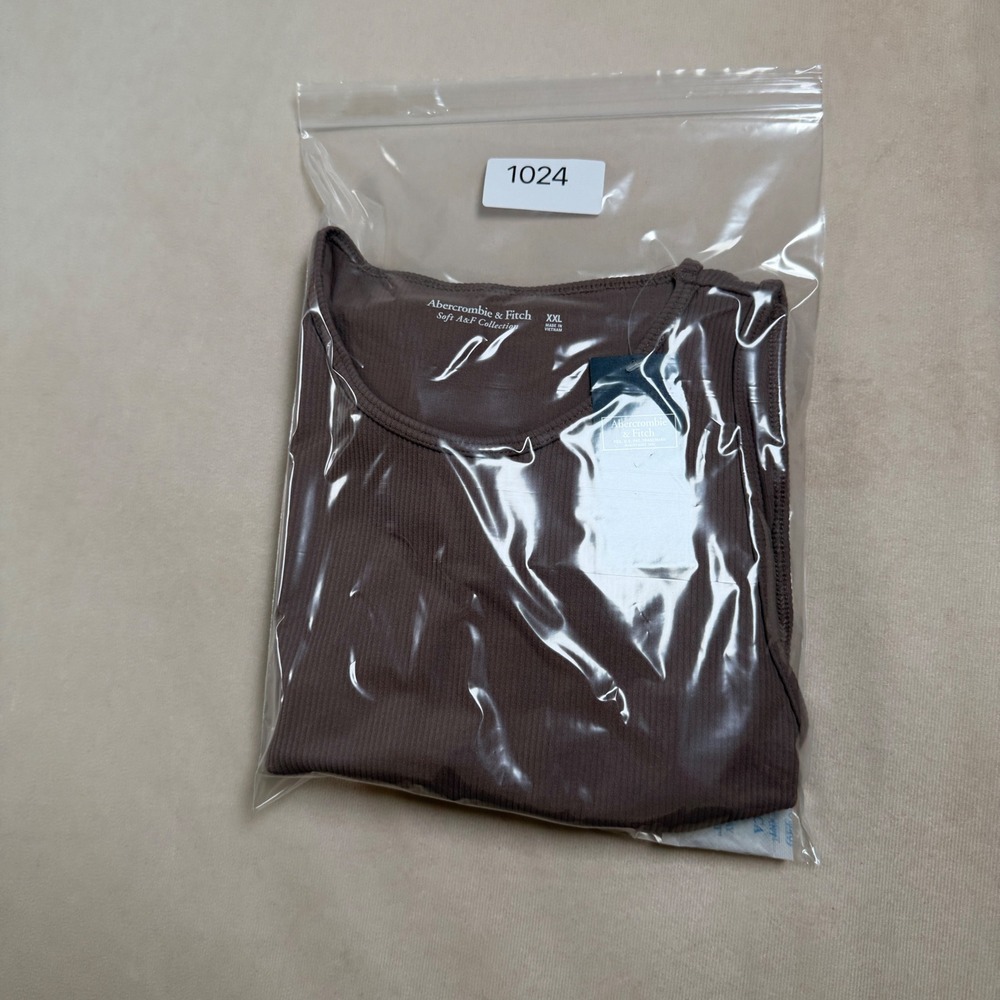 Abercrombie & Fitch XXL Soft A&F Ribbed Tank Bodysuit Brown NWT $45 Minimalist - Picture 12 of 12